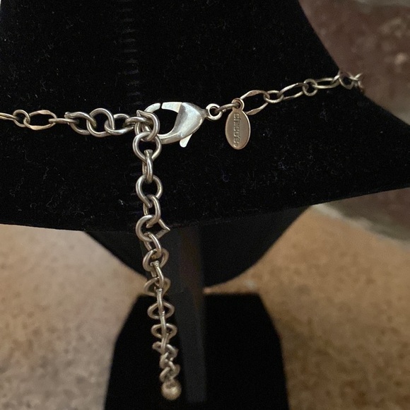 Chico’s silver and shell waterfall‎ bib collar Statement necklace - Picture 3 of 5